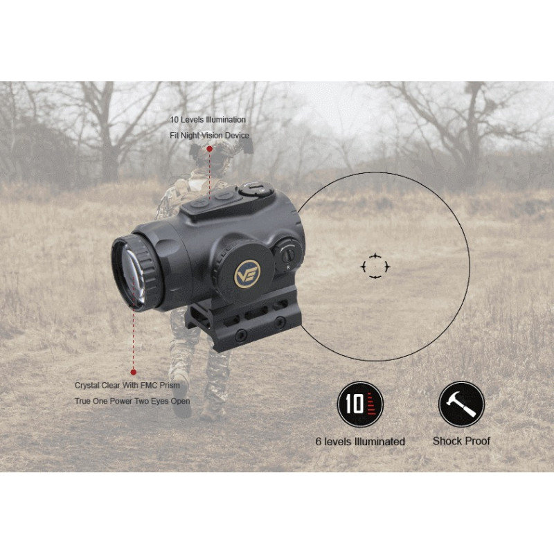 Vector Optics Paragon 1x16 Микропризма коллиматорный прицел