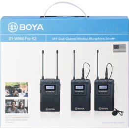 BOYA BY-WM8 PRO-K2 / Беспроводной микрофон UHF / 2 TX+1 RX микрофон