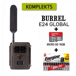 BURREL E24 Global + MicroSD 16GB + Energizer Baterijas 12 gab. meža kamera