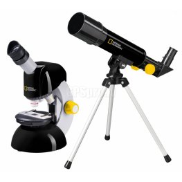 NATIONAL GEOGRAPHIC TELESKOPA 50/350 AZ UN  MIKROSKOPA 40x-640x KOMPLEKTS teleskops