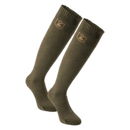 DEERHUNTER Garas vilnas zeķes - 2 pāri tumši zaļā krāsā 36/39