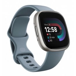 FITBIT Versa 4 Smart watch, NFC, GPS, Waterfall Blue/Platinum sporta pulkstenis