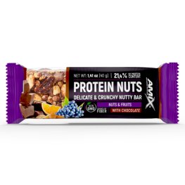 AMIX Protein Nuts Crunchy Nutty Bar 40g, Nuts & Fruits спортивное питание