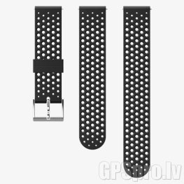 SUUNTO Athletic 1 Silicone Strap Black/Steel 20mm Size S+M