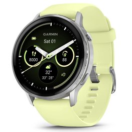GARMIN Venu 4 - 45mm, Silver with Citron Silicone band спортивные часы