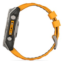 GARMIN Fenix 8 51 mm, AMOLED, Sapphire Titanium with Spark Orange/Graphite Silicone Band спортивные часы