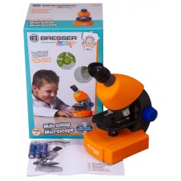 Bresser Junior Mikroskops BIO 40x-640x (oranža) bez eksperimentāla komplekta mikroskops