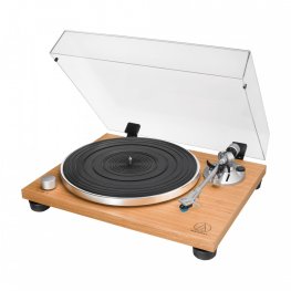 AUDIO TECHNICA Manual Belt Drive Wood Base Turntable vinila plašu atskaņotājs