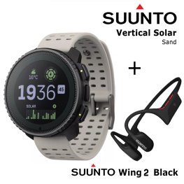SUUNTO Vertical Solar, Sand + Suunto Wing 2 Black sporta pulkstenis