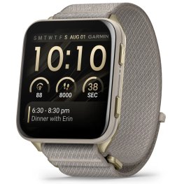 GARMIN Venu X1, Soft Gold Titanium Case and French Gray ComfortFit Nylon Band спортивные часы