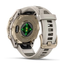 GARMIN Fenix 8 43 mm, AMOLED, Sapphire Soft Gold with Fog Gray/Dark Sandstone Silicone Ban спортивные часы