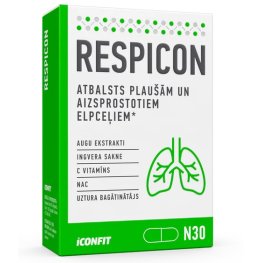 ICONFIT Respicon - Atbalsts plaušām un elpceļiem, N30 пищевая добавка