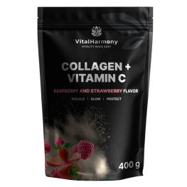 Vital Harmony Collagen + Vitamin C 400g, Raspberry Strawberry спортивное питание
