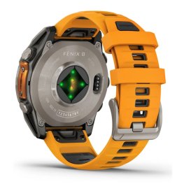 GARMIN Fenix 8 47 mm, AMOLED, Sapphire Titanium with Spark Orange/Graphite Silicone Band спортивные часы