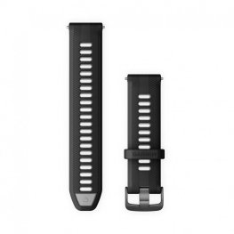 GARMIN Forerunner Watch Band, Black/Powder Gray with Slate Hardware