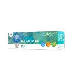 Forever Light LED Bulb E27 G45 2W 230v blue 5pcs LED праздничное освещение
