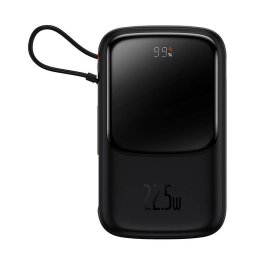 Baseus Qpow Pro with USB-C cable, USB-C, USB, 10000mAh, 22.5W (black) power bank