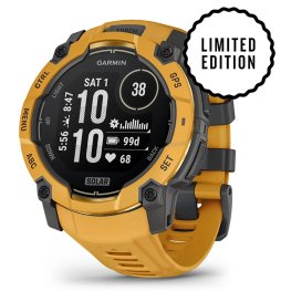 GARMIN Instinct 3 - 50 mm, Solar, Sunburst with sunburst/grey silicone band sporta pulkstenis
