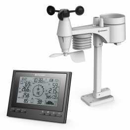 Bresser 7-in-1 Exclusive Weather Center ClimateScout RC melna laika stacija