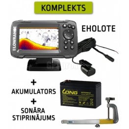LOWRANCE Hook 2-4X GPS + аккумулятор 9Ah + Runos крепление сонара эхолот