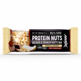 AMIX Protein Nuts Crunchy Nutty Bar 40g, Cashew Coconut спортивное питание