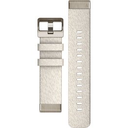 GARMIN QuickFit Band 20mm, Cream Heathered Nylon with Soft Gold Hardware