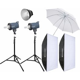 Bresser Studio Flashes Set: 2x MX-500 + Promotion Package 4 Студийная вспышка