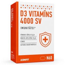 ICONFIT D3 Vitamin 4000 IU for Immunity, N60 пищевая добавка