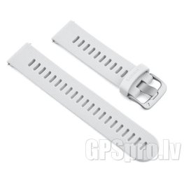 GARMIN Quick Release Band 20mm, White Silicone Band with Stainless Steel Hardware
