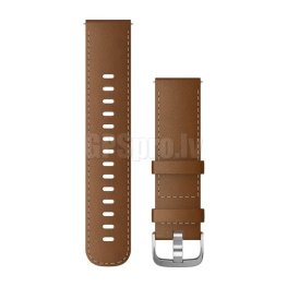 GARMIN Quick Release Band 22mm, Brown Italian Leather with Silver Hardware