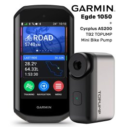 GARMIN Edge 1050 + Cycplus AS200 TB2 TOPUMP Mini Bike Pump велокомпьютер