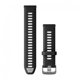 GARMIN Quick Release Band 22mm, Black/Powder Gray with Slate Hardware