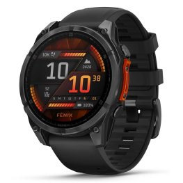 GARMIN Fenix 8 47 mm, AMOLED, Slate Gray with Black Silicone Band спортивные часы