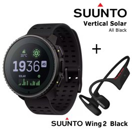 SUUNTO Vertical Solar, All Black + Suunto Wing 2 Black sporta pulkstenis
