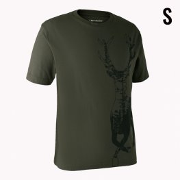 DEERHUNTER T-krekls ar briedi tumši zaļā krāsā, izmērs S