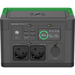 Schneider OffGrid Portable Power Station 330, 332Wh, Lithium-ion, 2 Schuko, Sinewave ģenerators