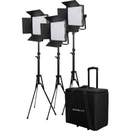 NANLITE Kit 3 light kit 600DSA w/Trolley Case & Light Stand LED комплект