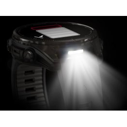 GARMIN Fenix 8 43 mm, AMOLED, Sapphire Carbon Gray DLC Titanium with Black/Pebble Gray Silicone спортивные часы
