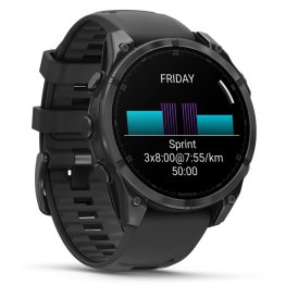GARMIN Fenix 8 47 mm, AMOLED, Slate Gray with Black Silicone Band спортивные часы