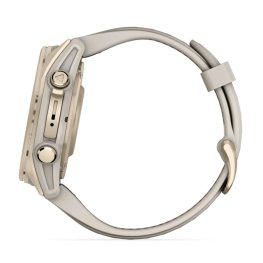 GARMIN Fenix 8 43 mm, AMOLED, Sapphire Soft Gold with Fog Gray/Dark Sandstone Silicone Ban спортивные часы