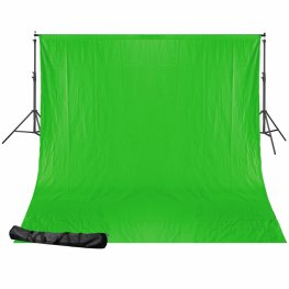 Bresser BR-D24 Fona sistēma + Fona audums 2,5 x 3m Chromakey Green (zaļš) Fons
