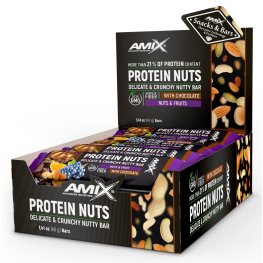 AMIX Protein Nuts Crunchy Nutty Bar 15x40g, Nuts & Fruits спортивное питание
