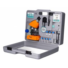 Bresser Junior 40x-640x mikroskops ar aksesuāriem un koferi mikroskops