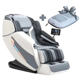 Harmõ Q5 Massage chair, White / Gray + подарок массажное кресло