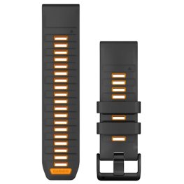 GARMIN QuickFit Band 26mm, Graphite/Spark Orange Silicone Band