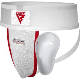 RDX H1 Groin Guard support with Gel Cup, White, S