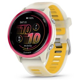 GARMIN Forerunner 570 - 42mm, Raspberry Aluminium with Translucent Bone/Mango Band спортивные часы