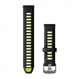 GARMIN Quick Release Band 18mm, Black/Amp Yellow with Slate Hardware