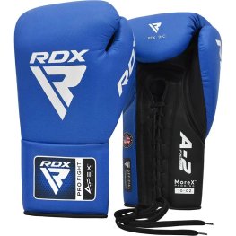 RDX APEX Competition/Fight Lace Up Boxing Gloves, Blue, 10oz