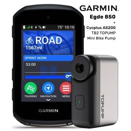 GARMIN Edge 850 + Cycplus AS200 TB2 TOPUMP Mini Bike Pump velodators